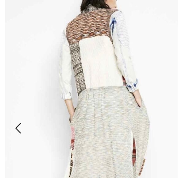 DESIGUAL Mencia Sleeveless Cardigan Vest Multi Color Size XS @O - Picture 2 of 11